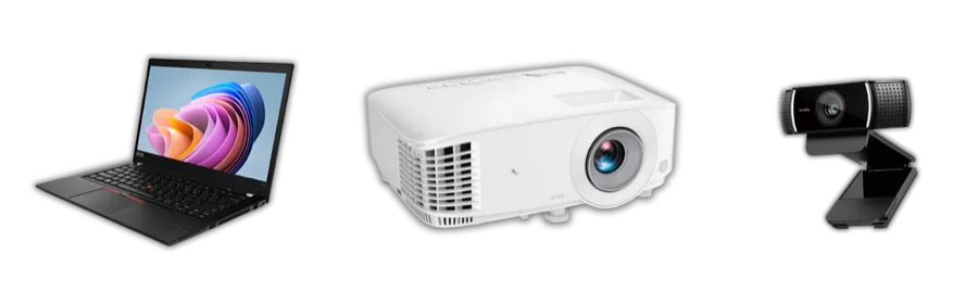 Esquema de inicio: computadora, webcam y software INKCU